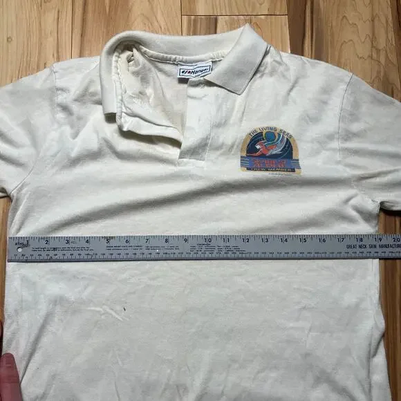 VINTAGE Rare 1985 Seabase Alpha Staff Shirt Epcot Disney Living Seas Size Medium